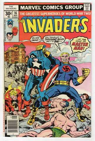 Invaders #16 VINTAGE 1977 Marvel Comics