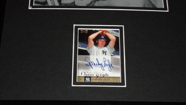 Sparky Lyle Signed Framed 11x17 Photo Display UDA Yankees