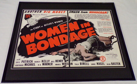 1943 Women in Bondage WWII 16x20 Framed ORIGINAL Vintage Industry Advertisement