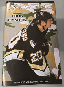 Mar 8 2007 Devils @ Penguins Program Colby Armstrong Evgeni Malkin Goal Assist