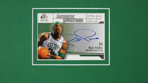 Paul Pierce Signed Framed 16x20 Photo Display UDA Celtics Wizards Kansas