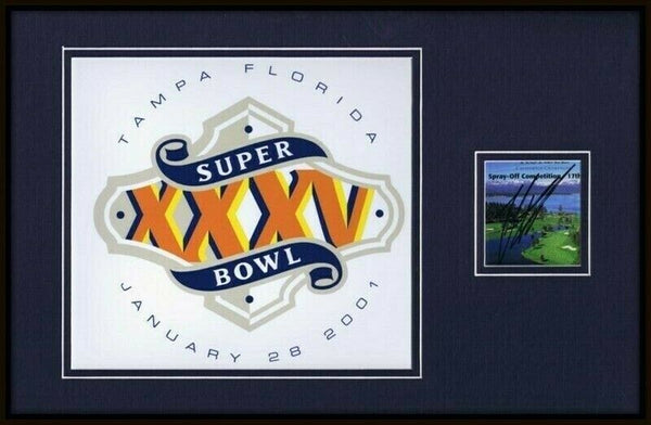 Trent Dilfer Super Bowl XXXV Signed Framed 11x17 Photo Display Ravens