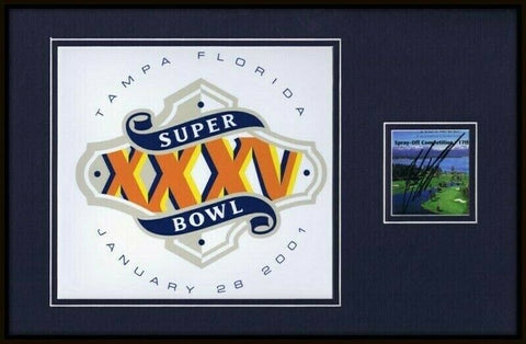 Trent Dilfer Super Bowl XXXV Signed Framed 11x17 Photo Display Ravens