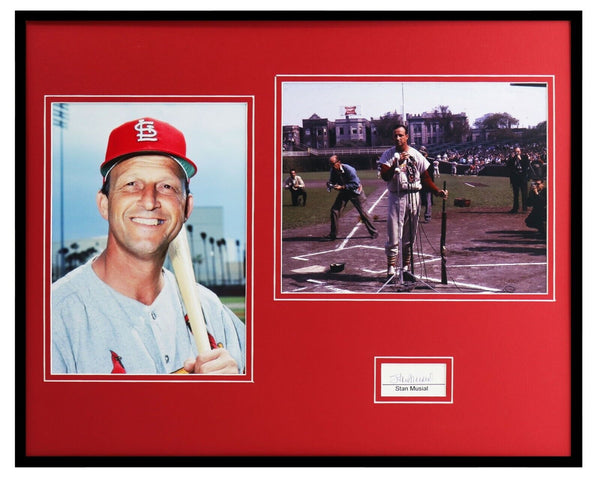 Stan Musial Signed Framed 16x20 Photo Set PSA/DNA St Louis Cardinals 