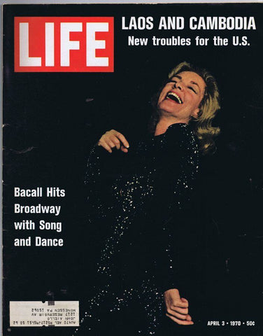 ORIGINAL Vintage Life Magazine April 3 1970 Lauren Bacall