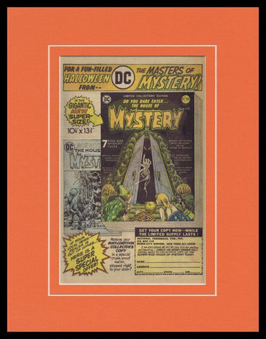 1973 DC Comics House of Mystery Framed 11x14 ORIGINAL Vintage Advertisement 