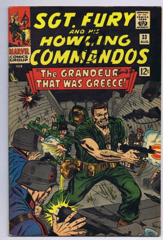 Sgt Fury and His Howling Commandos #33 ORIGINAL Vintage 1966 Marvel Comics