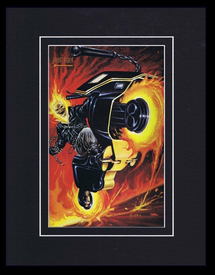 Ghost Rider 1993 Framed 11x14 Marvel Masterpieces Poster Display 