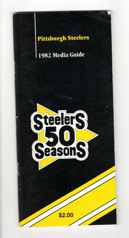 ORIGINAL Vintage 1982 Pittsburgh Steelers Media Guide 50th Season Last Swann/Ham