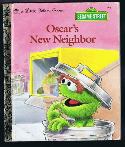 ORIGINAL Vintage 1992 Sesame Street Oscar's New Neighbor Golden Book 