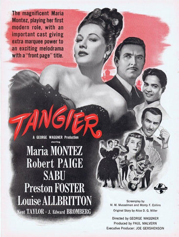 1946 Tangier ORIGINAL Vintage 9x12 Industry Ad Maria Montez Sabu