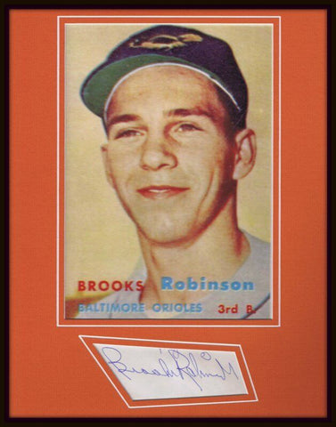 Brooks Robinson Signed Framed 11x14 Photo Display Orioles