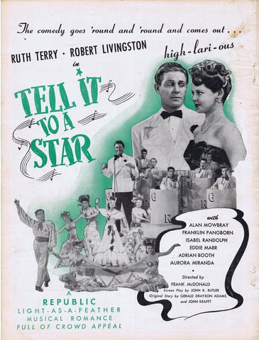 Tell it to a Star 1945 ORIGINAL Vintage 9x12 Industry Ad Ruth Terry R Livingston