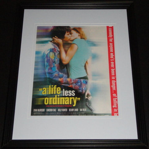 A Life Less Ordinary 1997 Framed ORIGINAL Vintage Advertisement Cameron Diaz