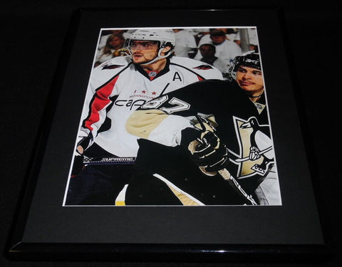 Sidney Crosby vs Alex Ovechkin Framed 11x14 Photo Display Penguins Capitals