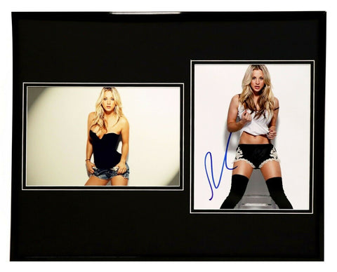 Kaley Cuoco Signed Framed 16x20 Photo Set AW Big Bang Theory