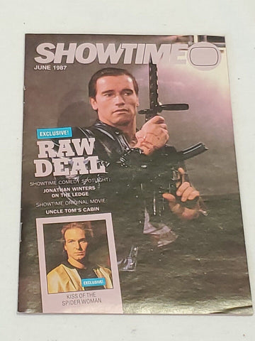 VINTAGE June 1987 Showtime Magazine Arnold Schwarzenegger Raw Deal