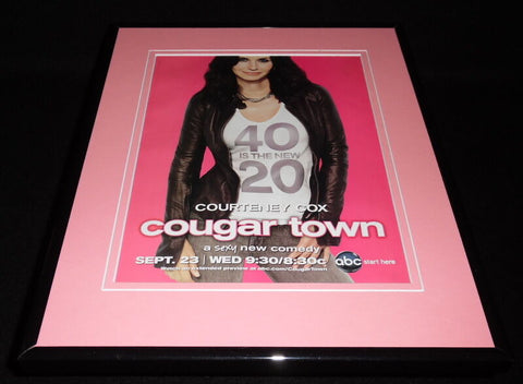 Cougar Town 2009 Premiere Framed 11x14 ORIGINAL Advertisement Courteney Cox