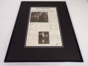 New York Times Jan 21 1993 Framed 16x20 Front Page Poster Bill Clinton Sworn In