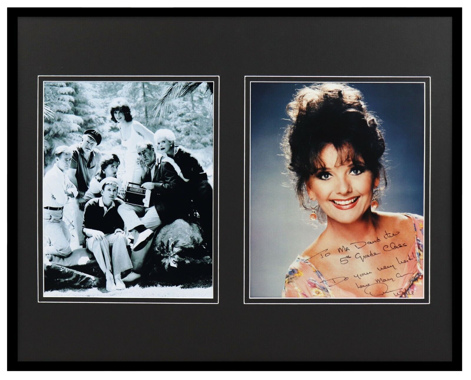 Dawn Wells Signed Framed 16x20 Photo Set Gilligan's Island Inscribed to Class!