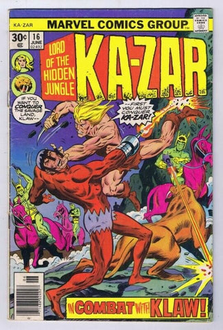 Ka-Zar #16 ORIGINAL Vintage 1976 Marvel Comics 