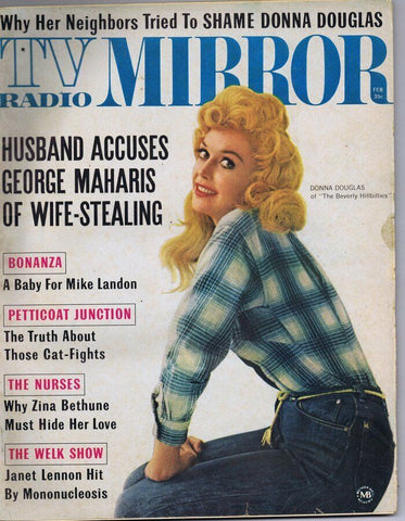 ORIGINAL Vintage February 1964 TV Radio Mirror Magazine Donna Douglas 