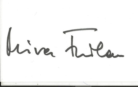 Mira Furlan Signed 3x5 Index Card Babylon 5