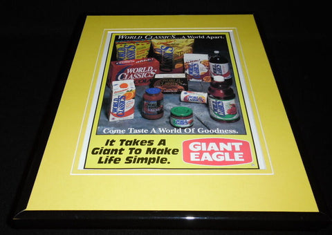 1994 Giant Eagle Supermarket Framed 11x14 ORIGINAL Advertisement 