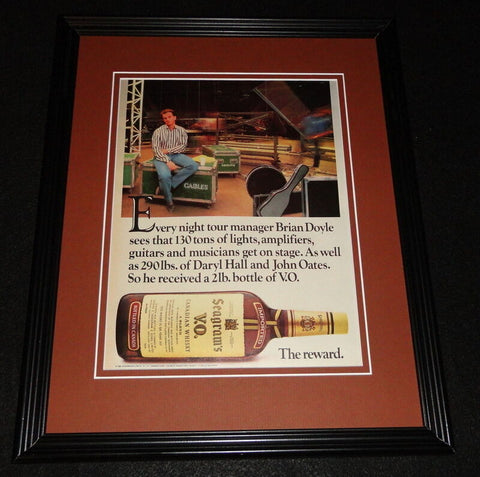 1985 Seagram's V.O. VO Whiskey 11x14 Framed ORIGINAL Vintage Advertisement 