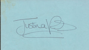 Justina Vail Signed 3x5 Index Card Seven Days