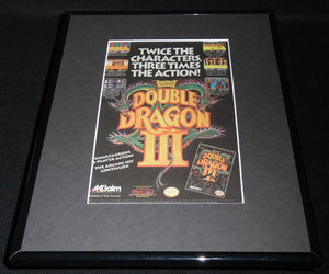 Double Dragon III 1994 Nintendo Framed 11x14 ORIGINAL Advertisement 