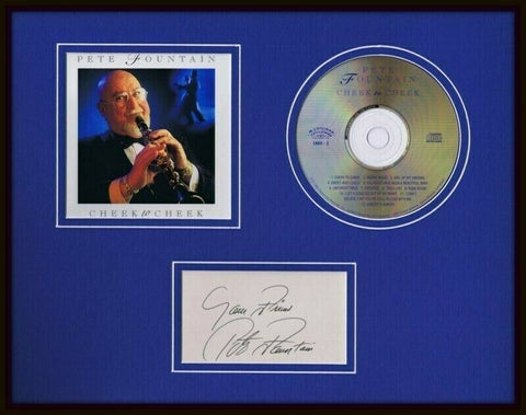 Pete Fountain Signed Framed 11x14 Cheek to Cheek CD & Photo Display 