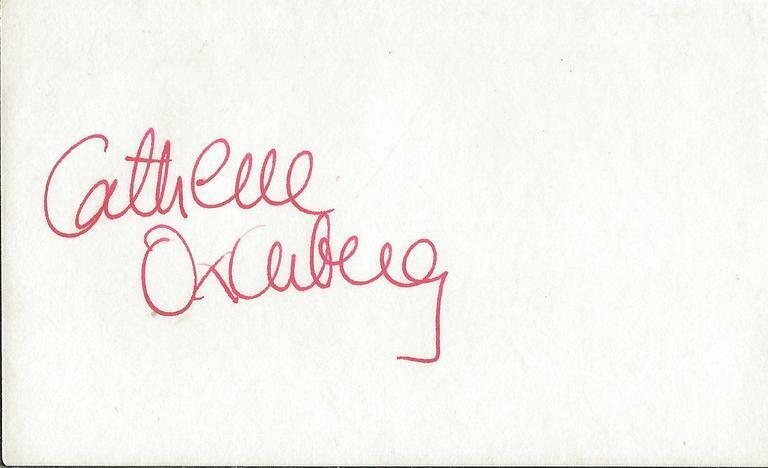 Catherine Oxenberg Signed Vintage 3x5 Index Card JSA Dynasty