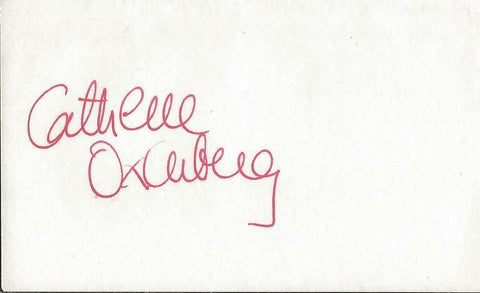 Catherine Oxenberg Signed Vintage 3x5 Index Card JSA Dynasty