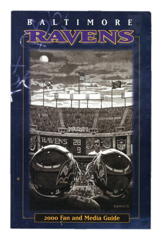 ORIGINAL Vintage 2000 Baltimore Ravens Media Guide Super Bowl Season