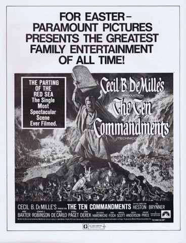 Ten Commandments 1972 ORIGINAL Vintage 9x12 Industry Ad Charlton Heston