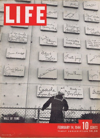 ORIGINAL Vintage February 14 1944 Life Magazine Wall of Fame 