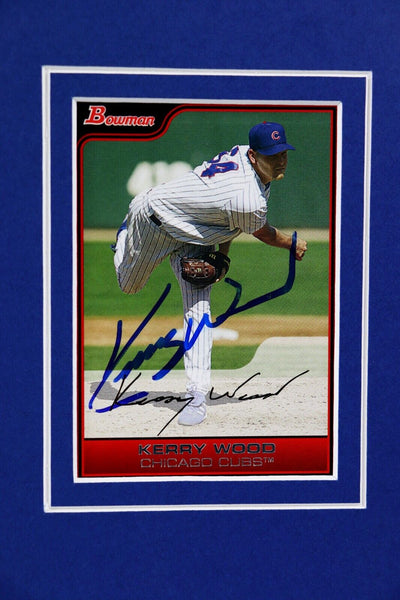 Kerry Wood Signed Framed 11x17 Photo Display Cubs