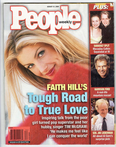 VINTAGE Aug 21 2000 People Magazine Faith Hill Harrison Ford