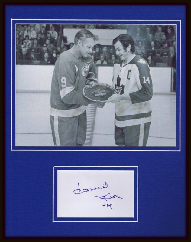 Dave Keon Signed Framed 11x14 Photo Display Maple Leafs w/ Gordie Howe