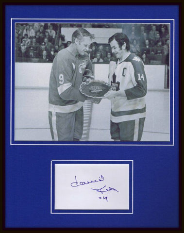 Dave Keon Signed Framed 11x14 Photo Display Maple Leafs w/ Gordie Howe