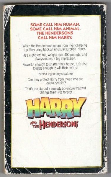 VINTAGE 1987 Harry and the Hendersons Paperback Book Joyce Thompson