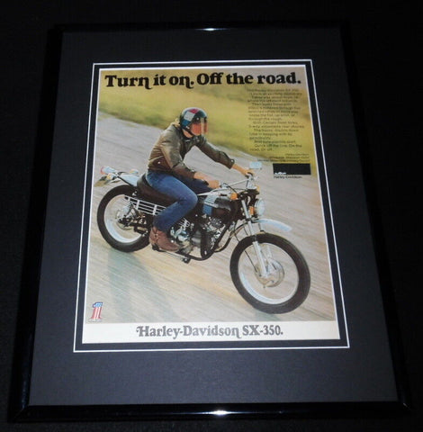 1973 Harley Davidson SX-350 Framed 11x14 ORIGINAL Vintage Advertisement