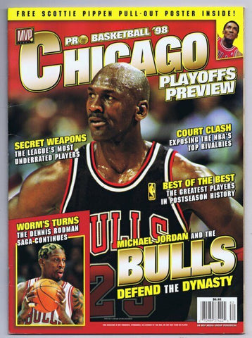 ORIGINAL Vintage Pro Basketball '98 Playoff Preview Magazine Michael Jordan 