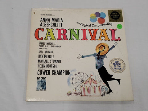 VINTAGE Carnival Anna Maria Alberghetti Soundtrack Vinyl LP Record Album