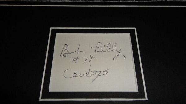 Bob Lilly Signed Framed 11x14 Photo Display Dallas Cowboys