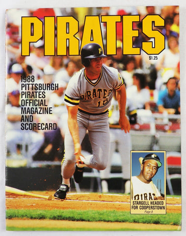 1988 Giants @ Pittsburgh Pirates Scorebook Scored Barry Bonds Will Clark