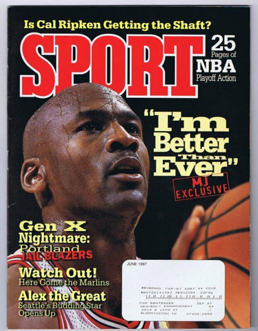 ORIGINAL Vintage June 1997 Sport Magazine Michael Jordan Bulls