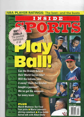 VINTAGE Apr 1996 Inside Sports Baseball Preview Magazine