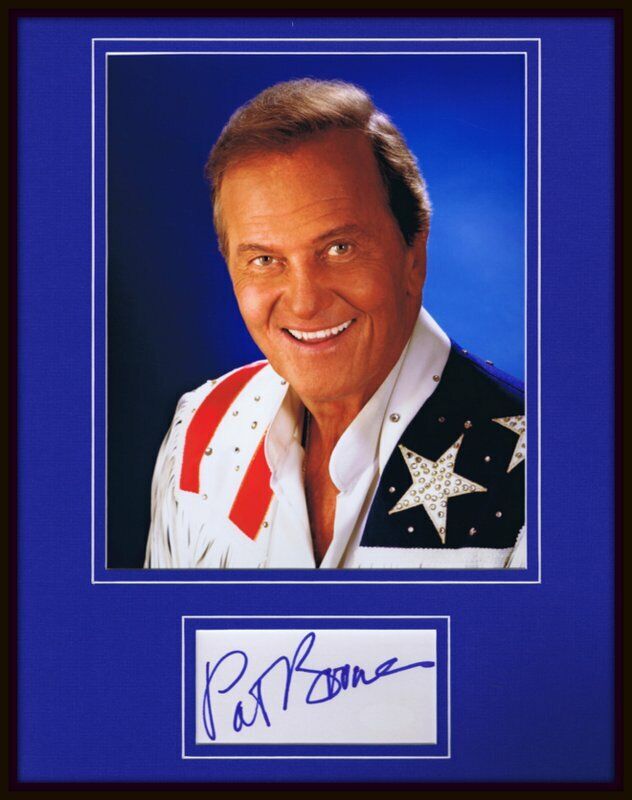 Pat Boone Signed Framed 11x14 Photo Display JSA